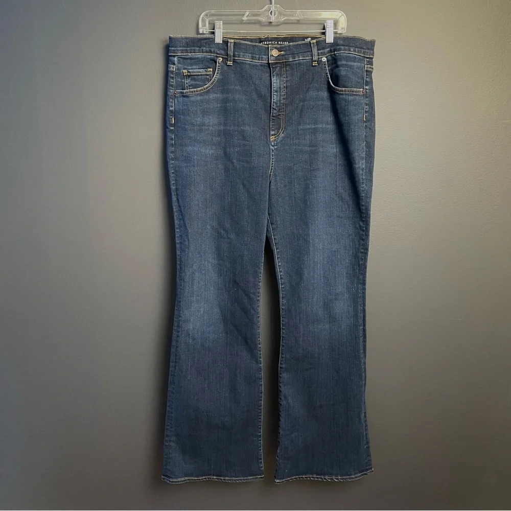 Veronica Beard Beverly Skinny Flare High Rise Jeans Size 22 - Picture 4 of 17